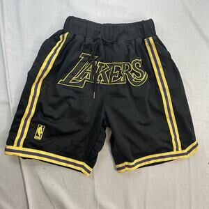 Los Angeles Lakers Retro Just Don Black Basketball Shorts Men’s Small